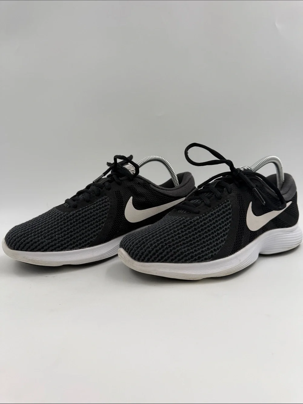 Nike Women's Size 8.0 Revolution 4 Running Shoes  Black/White-Anthracite